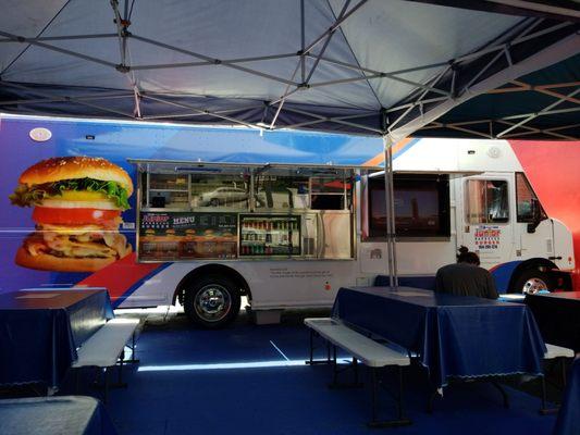 Food truck outside