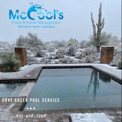 Snowing in Cave Creek