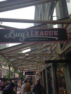 Lucy's League -- Faneuil Hall / Quincy Market, 1 Faneuil Hall Marketplace, Boston                Sign