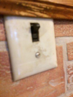 This is a filthy light switch that was at our table.