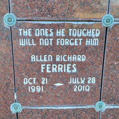 RIP, my friend Allen Ferries