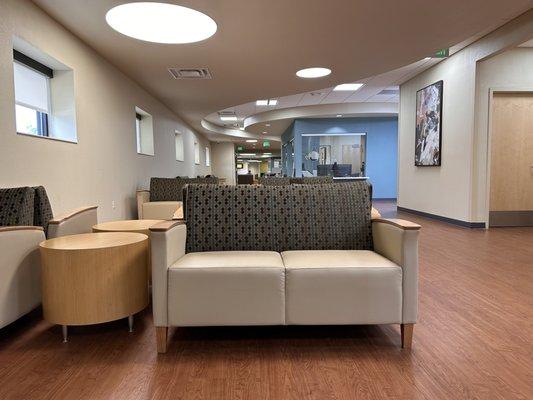 View from pediatrics area looking toward main entrance (7/11/2023)