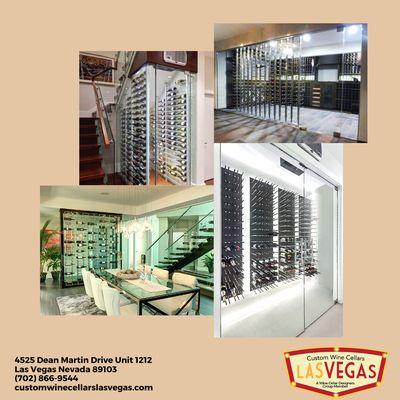 Elegant Glass Wine Cellars Las Vegas