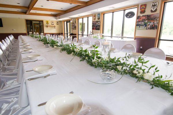 Long table in member's bar