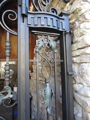 Copper and bronze finish on a customer's gate