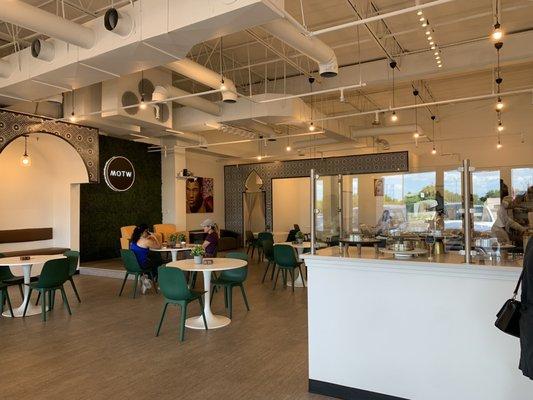 Seating space and pastry counter