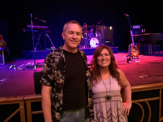 Back stage with Jo Dee Massina. She still has a great voice!