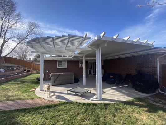 Pergola and covered patio combination!