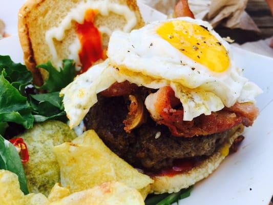 Close up if sisig burgers