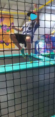 Trampoline area