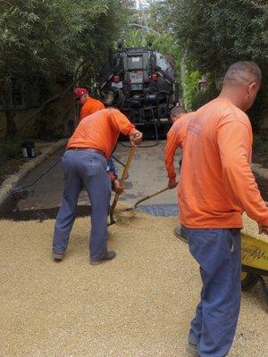 The guys hard at work, all of this was done in a half day.