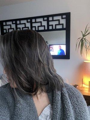 Highlights on dark hair