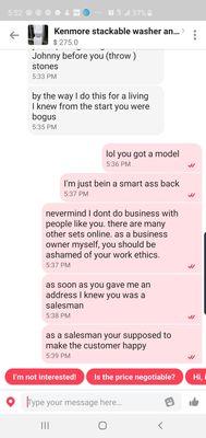 conversation with business owner