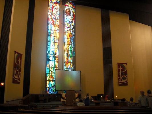 Inside the main church building