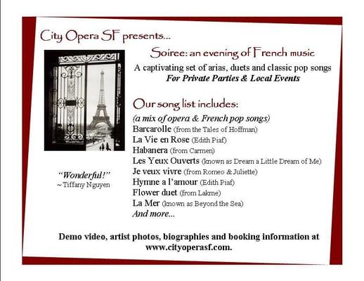 City Opera SF's "Soiree" Show