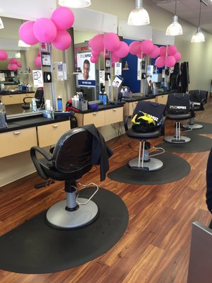 Super cuts supporting breast cancer awareness