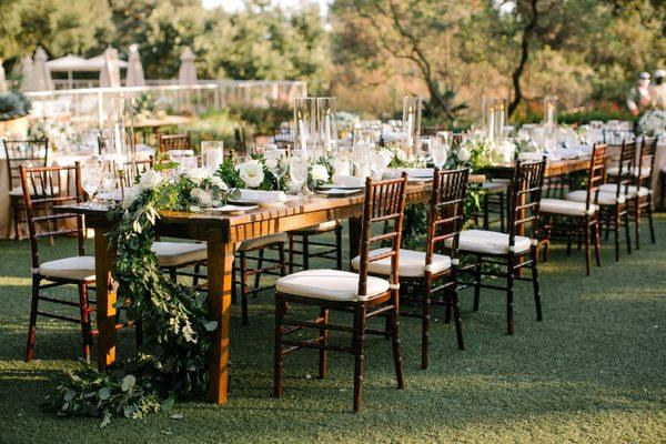 Head Table- Garland and candles