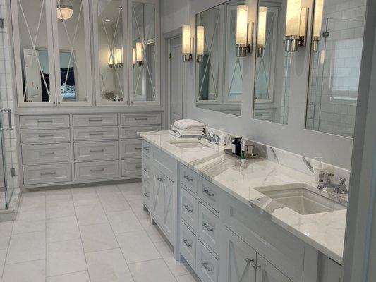 Custom cabinets in master bathroom