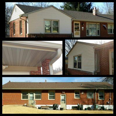 Outstanding work done on my new siding, fascia, soffit, gutters.