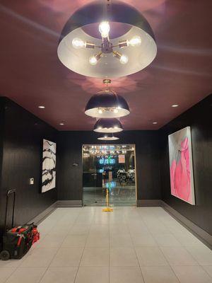 Lobby lights, wallpaper and Picture Install