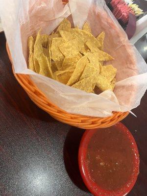 Chips and salsa we had three Bowls and a half...amazing