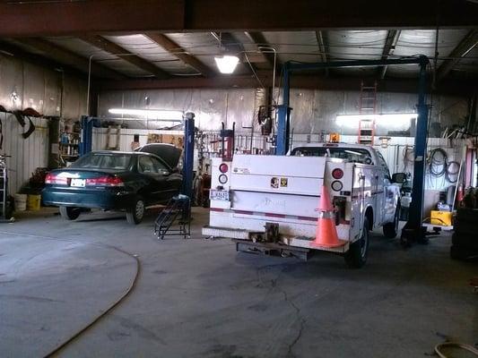 Auto Truck Equipment Repair and Sales inside of shop.