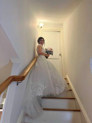 The dress on my wedding day (I'm waiting on more pictures from the Photographers)