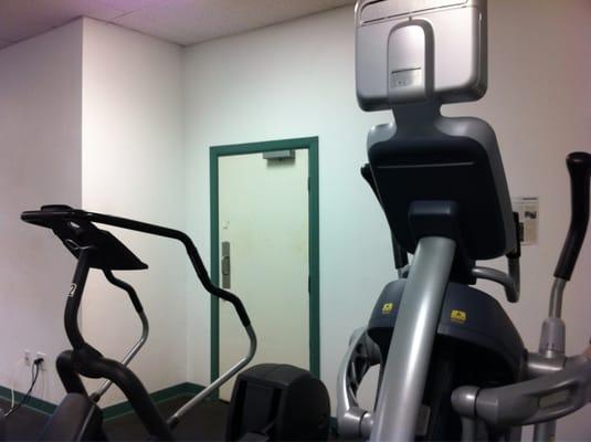 Ellipticals, some with televisions