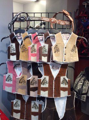 Kids leather vest