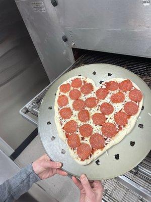 Heart Shaped Pizza