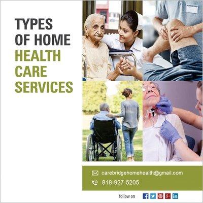 types of home health care services