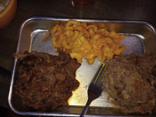 Brisket and pulled pork