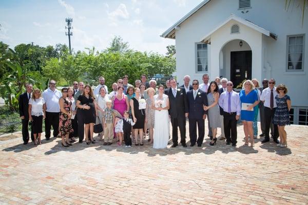 Group shot so you can remember everybody who attended your wedding! Winter Park Wedding Chapel