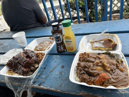 Ribs and oxtail stew dinner sets