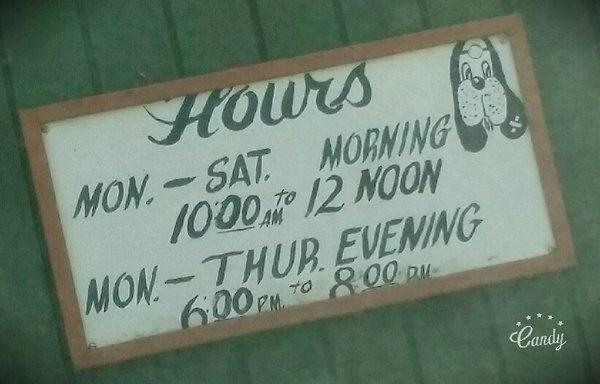 Actual Hours! (unless you have a scheduled appointment)