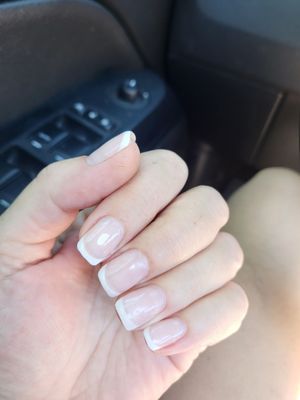 They look like they are just my nails, not thick.