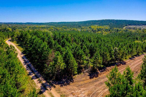 Aerial shot of Broken Bow development