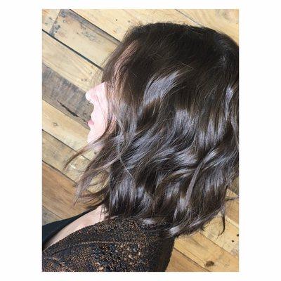 An Aveda botanical treatment, gloss, and curl. This is virgin hair!