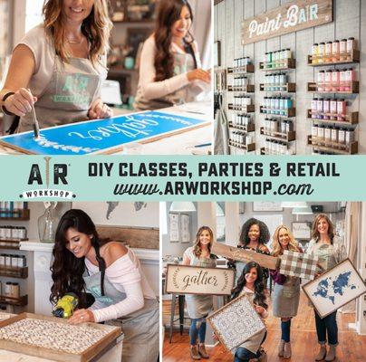 DIY Classes, Parties, Events, & Retail