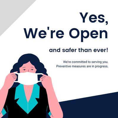 We're open!