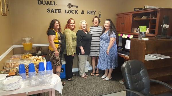 The ladies of Du'All Safe Lock & Key ready to help with all your locksmith needs 24/7.