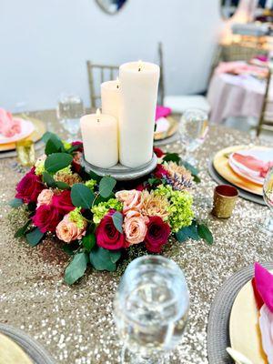 Florals and linen provided by A Perfect bloom