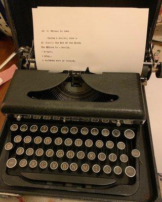 Repaired typewriter