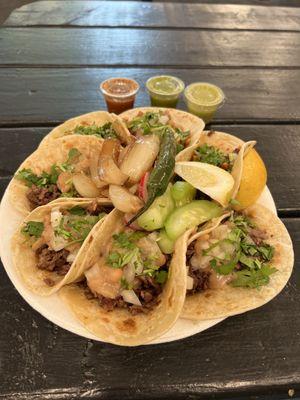 Tacos con tortilla de harina