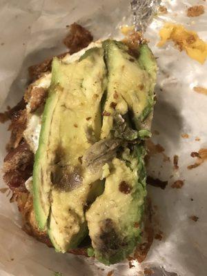 Why pay extra for avocado when it's rotten and I have to scrape most of it off