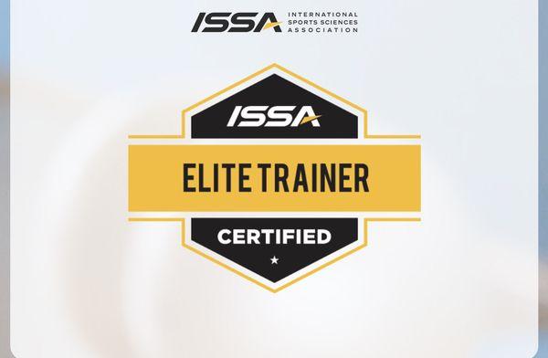 ISSA ELITE TRAINER CERTIFIED BODYBUILDING, CPT, NUTRITIONIST