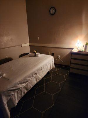 Relaxing massage room