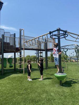 Monkey bars... too high for my toddlers to reach on their own