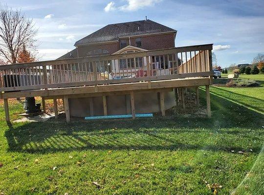 Another angle of the deck & pool job I worked.