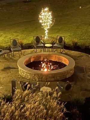 Fire pit.